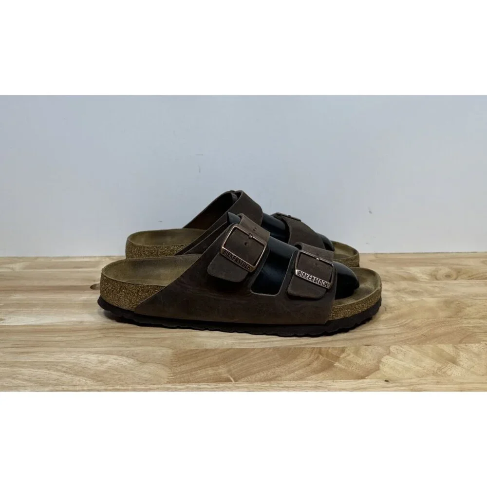Birkenstock Arizona Soft Footbed Oiled Leather Habana Brown Womens Size 10 N